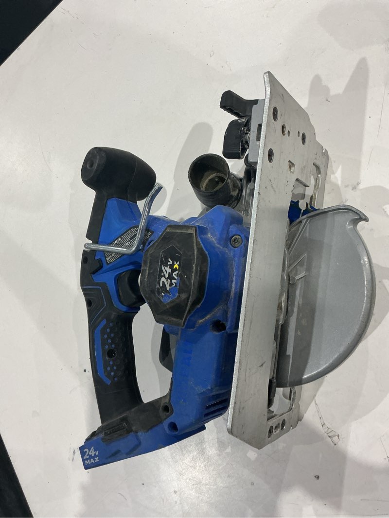Condition photo showing As Is for (missing battery and accessories )kobalt 6-1/2-in 24 -tooth rough finish tungsten carbide-tipped steel circular saw blade