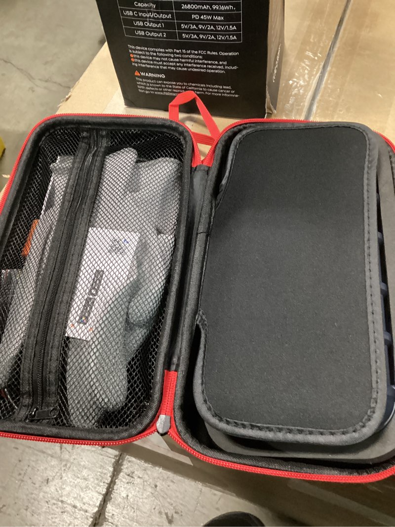 Condition photo showing Good Condition for Portable 10-in-1 Car Battery Jump Starter with Air Compressor 8000A 160PSI 45W Charger, Jump Starter Jump Box (All Gas 14L Diesel), Car Battery Jumper Starter Portable Jumper Cables, Gloves, Lights