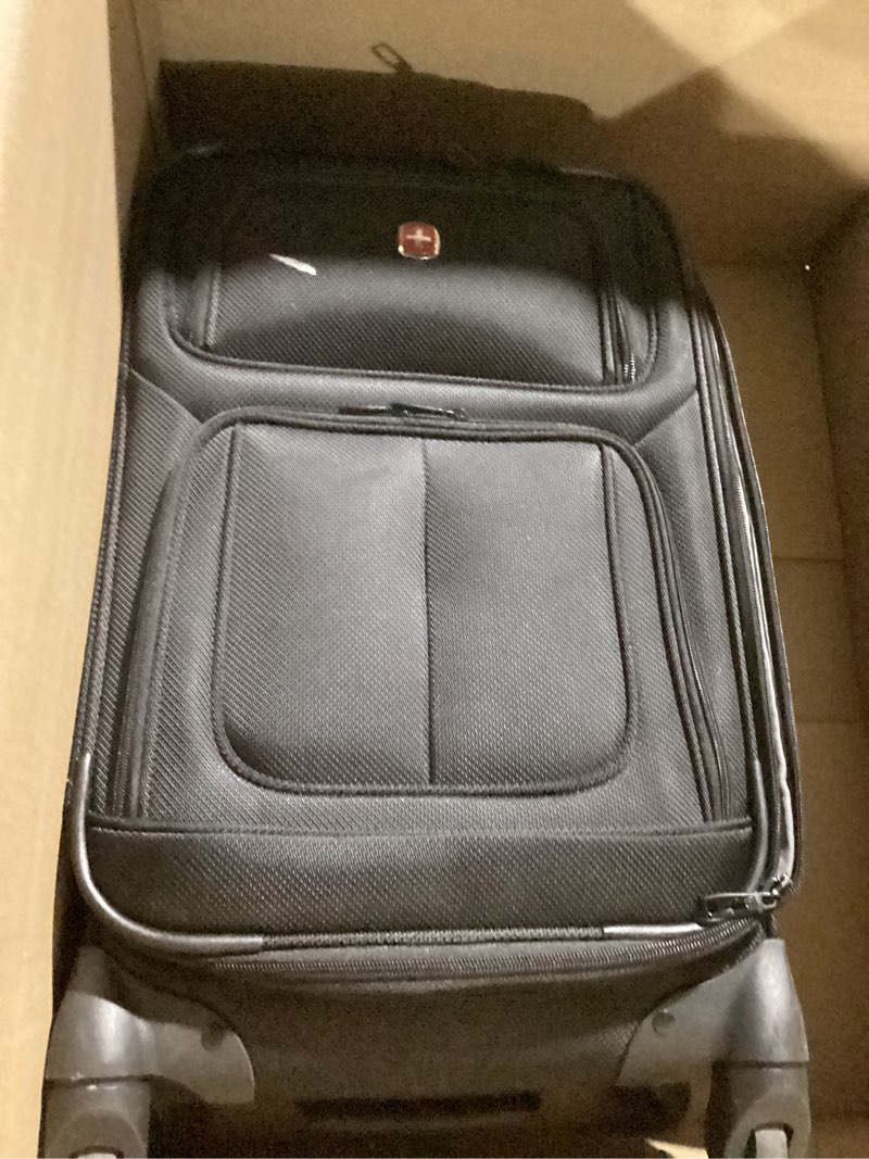 Condition photo showing Good Condition for SwissGear Sion Softside Expandable Luggage – Carry-On Suitcase with 360 Degree Wheels & Retractable Handle – 21 Inch, Perfect for 1-3 Night Trips – Black Carry-On 21-Inch Black