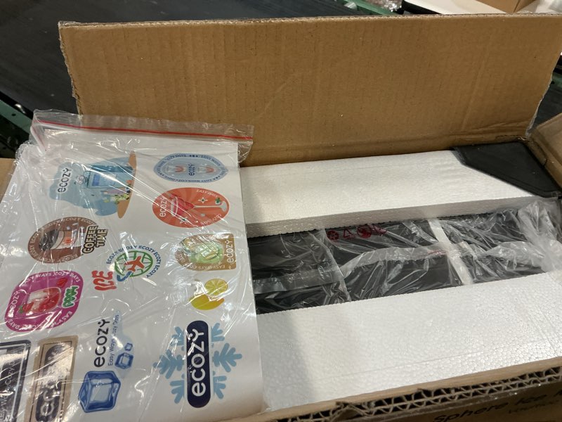 Condition photo showing Good Condition for ecozy 2.1" clear ice ball maker countertop with crystalflux technology, minimal footprint sphere ice maker with 8h timer, 1 pc in 30 mins, 48 pcs/day, self-cleaning for home bar whiskey & bourbon glossy black
