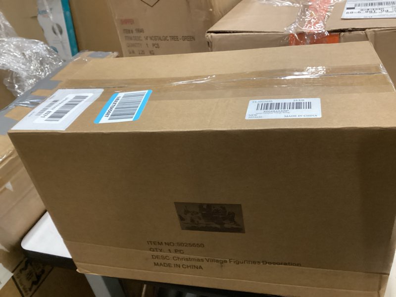 Condition photo showing New/Like New for taman Christmas Village Houses - Musical Collectible Buildings with Moving Train Warm Light Ornaments for Christmas Holiday Decorations L village