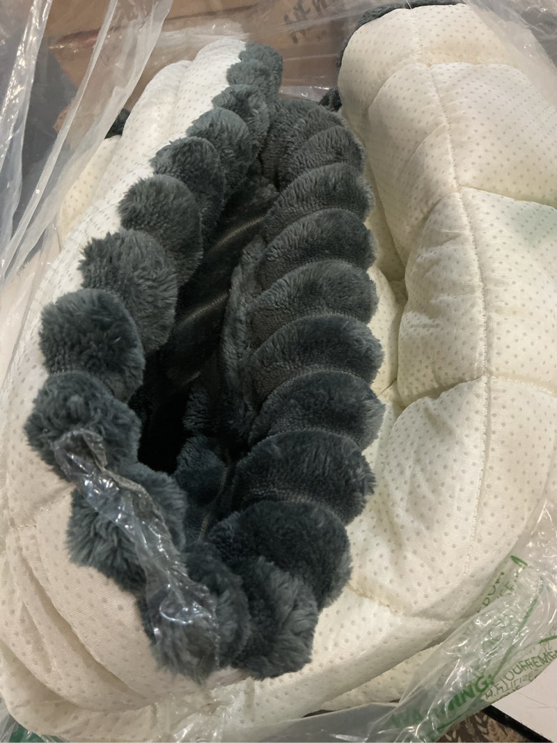 Condition photo showing Good Condition for hyha couch covers for dogs washable, non slip plush dog sofa protectors, fuzzy pet couch covers for 3 cushion sofa pet friendly (dark grey, 27.6" x 47") dark grey 27.6" x 47"