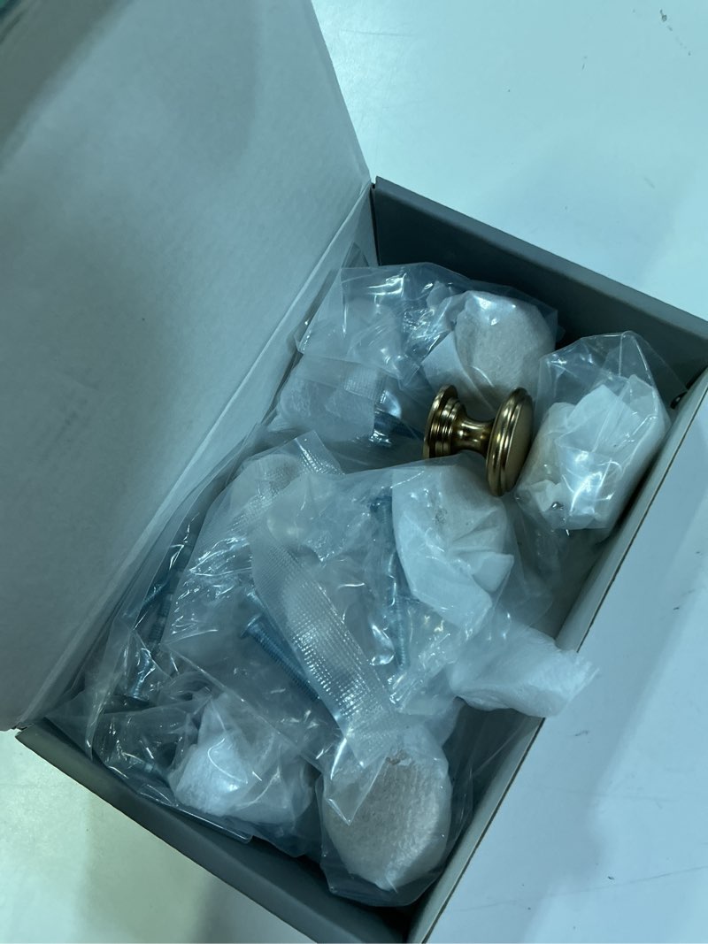 Condition photo showing New/Like New for amerdeco 10 pack 1-1/4 inch kitchen cabinet knobs champagne bronze cabinet knobs bedroom dresser gold round drawer knobs single hole cabinet pulls 10 pack champagne bronze