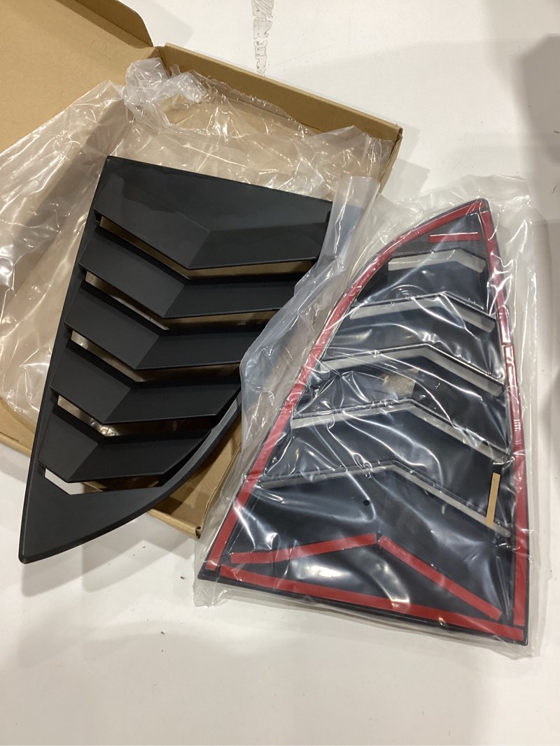Condition photo showing Good Condition for window louvers air vent grill trim compatible with subaru brz zd8,toyota 86 gr86,scion fr-s 2022-2025,rear side window louver scoop sun shade cover,abs plastic 2pcs (matte black)