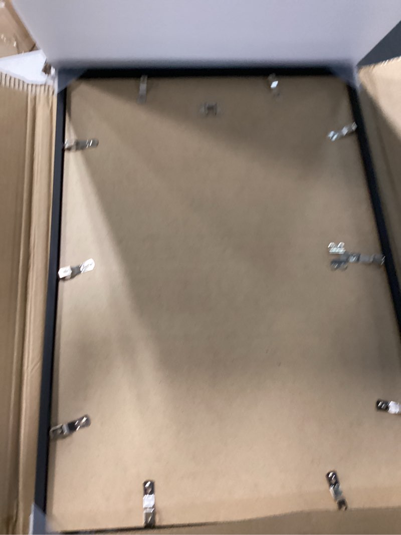 Condition photo showing Good Condition for upsimples 12x12 picture frame, display pictures 8x8 with mat or 12x12 without mat, wall hanging photo frame, black, 1 pack black 12x12