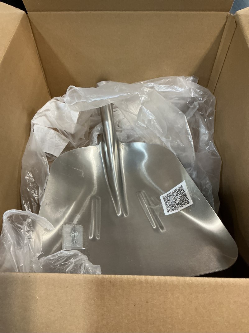 Condition photo showing Good Condition for Aluminum Snow Shovel with D Handle,Heavy Duty Metal Scoop Shovel,51.1 Inches Large Capacity Snow Shovel for Driveway,Coal Shovel for Mulch,Moving Feed and Gardening