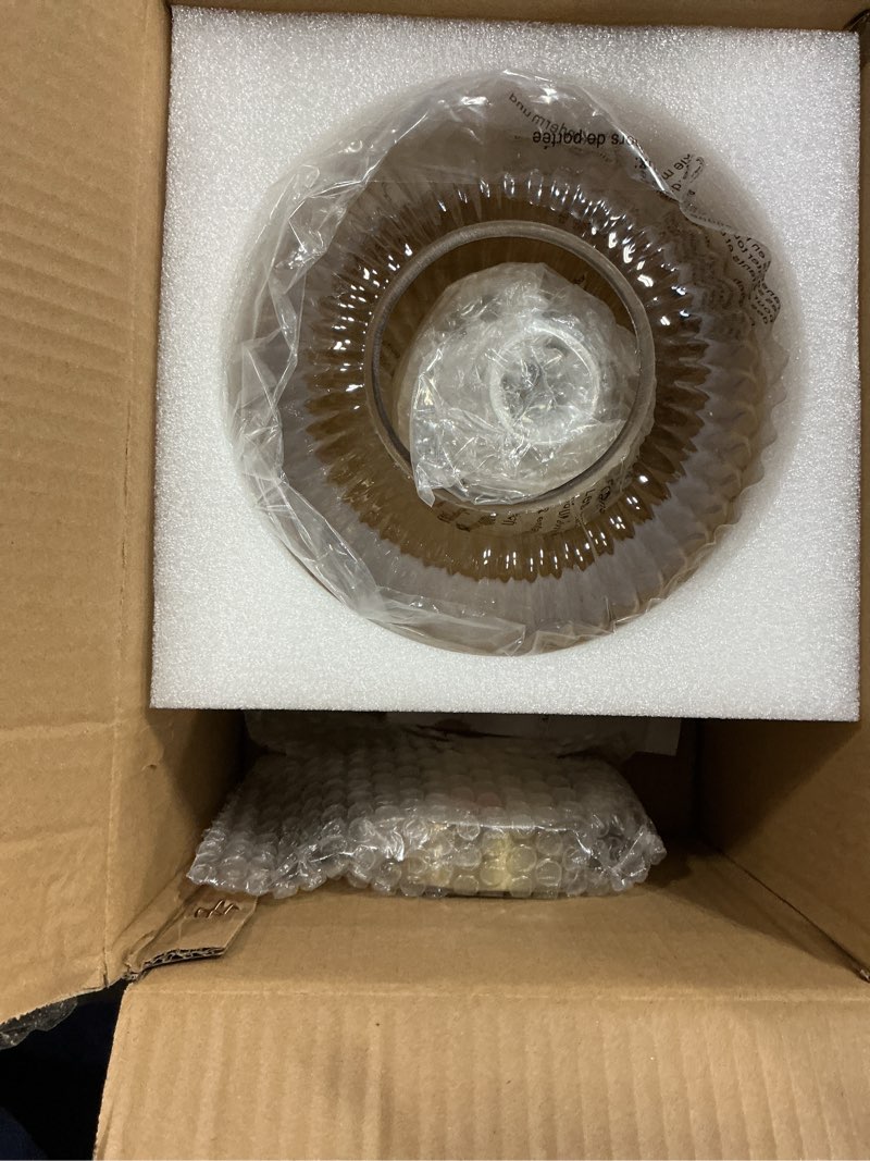 Condition photo showing New/Like New for kco lighting amber glass ceiling light fixture mid century modern flush mount ceiling light gold brass semi flush mount ceiling light small bathroom ceiling light fixtures amber-20cm