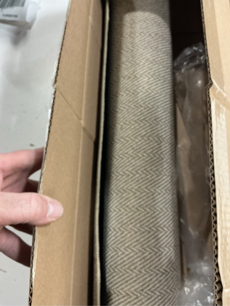 Condition photo showing Good Condition for ultra thin door mat indoor entrance 24"x36", low-profile indoor door mat, non slip entry mat rubber backing unique herringbone design inside doormat dirt trapper entryway mats, beige 24"x36" khaki