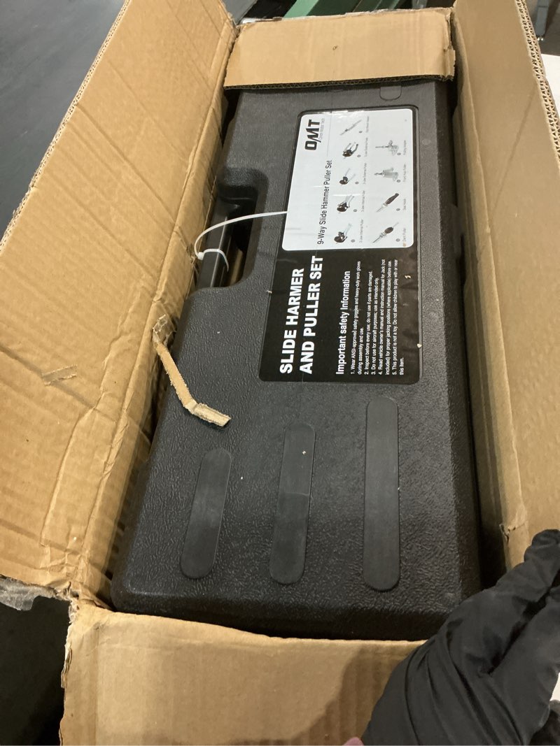 Condition photo showing Good Condition for Orion Motor Tech Slide Hammer, 9-Way Internal/External Slide Hammer Puller Set - Pulls Hubs, Rear Wheel Axle Shafts, Bearings, Bushings, Seals, Retainers black case