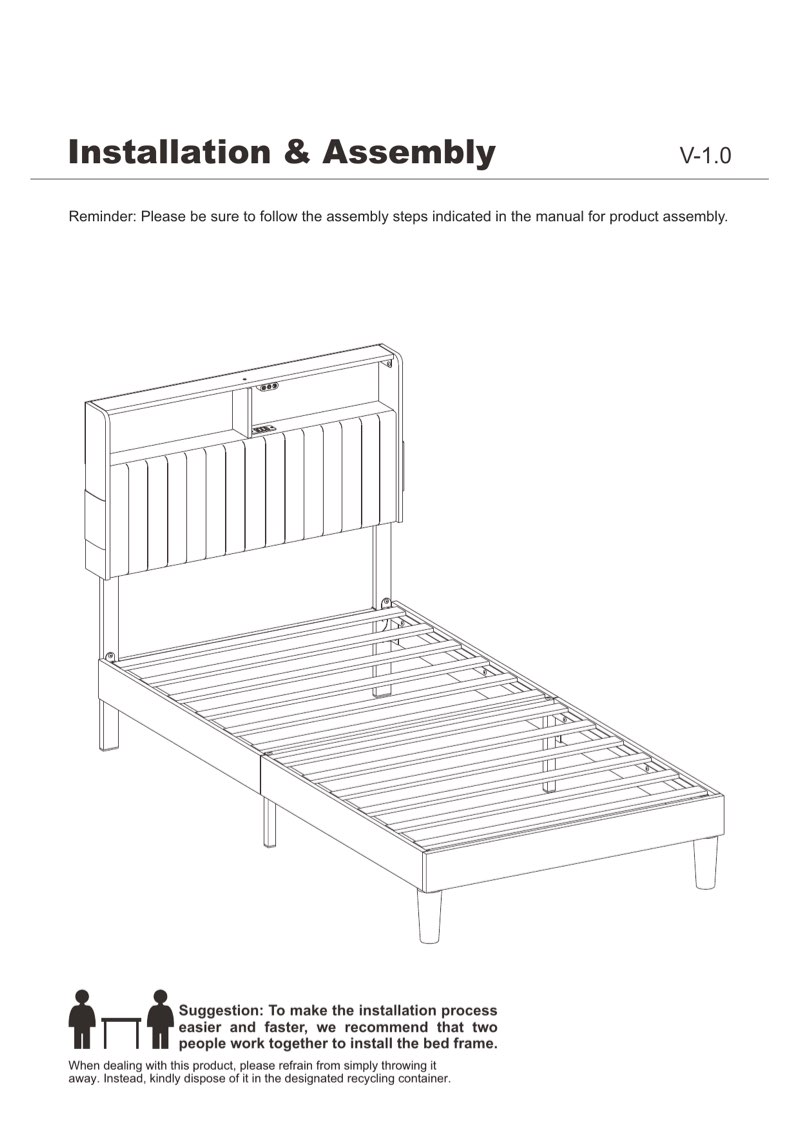 bed frame bf-035-we-q-st 155x38x16cm