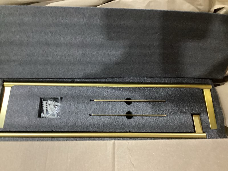 Condition photo showing Good Condition for KOKOSIRI Bath Towel Bars Bathroom 2-Tiers Ladder Brushed Gold Towel Rails 32-Inch Towel Holders Wall Mounted Towels Shelves Rack Stainless Steel, B5008BG-L32