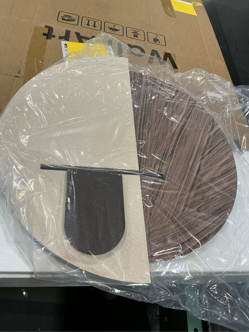 Condition photo showing Good Condition for Troartos 3D Textured Neutral Abstract Wall Art with Vase, White and Brown Wall Decor with Rabbit Dec