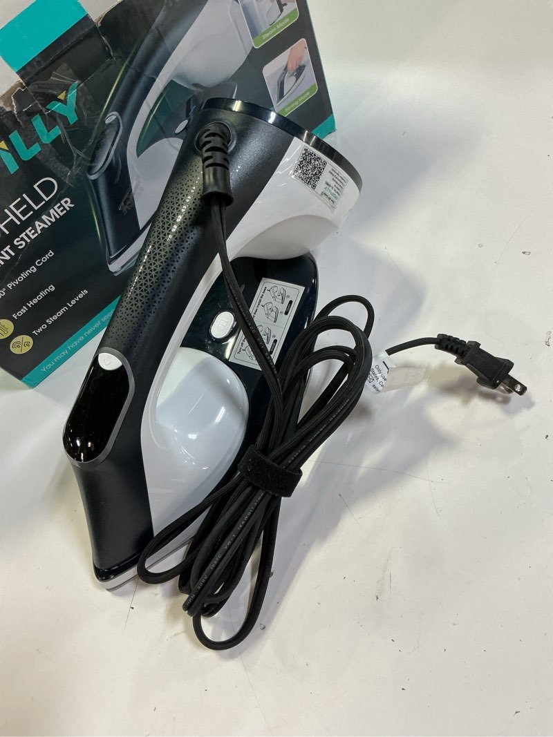 Condition photo showing Good Condition for loheer 1600w steamer for clothes, 2-in-1 steamer & iron with large ceramic plate, powerful turbo steam, smart temperature control, auto-off, wrinkle remover for all fabrics