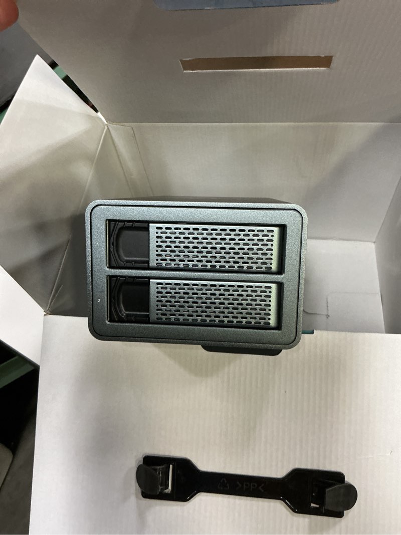 Condition photo showing As Is for Yottamaster 2 Bay RAID External Hard Drive Enclosure for 2.5\" & 3.5\" SATA Hard Drives, USB3.0 RAID Enclosure Support 36TB & RAID 0/1/JBOD/Clone/PM, RAID Drive Storage for Video Photo Backup [FS2RU3]