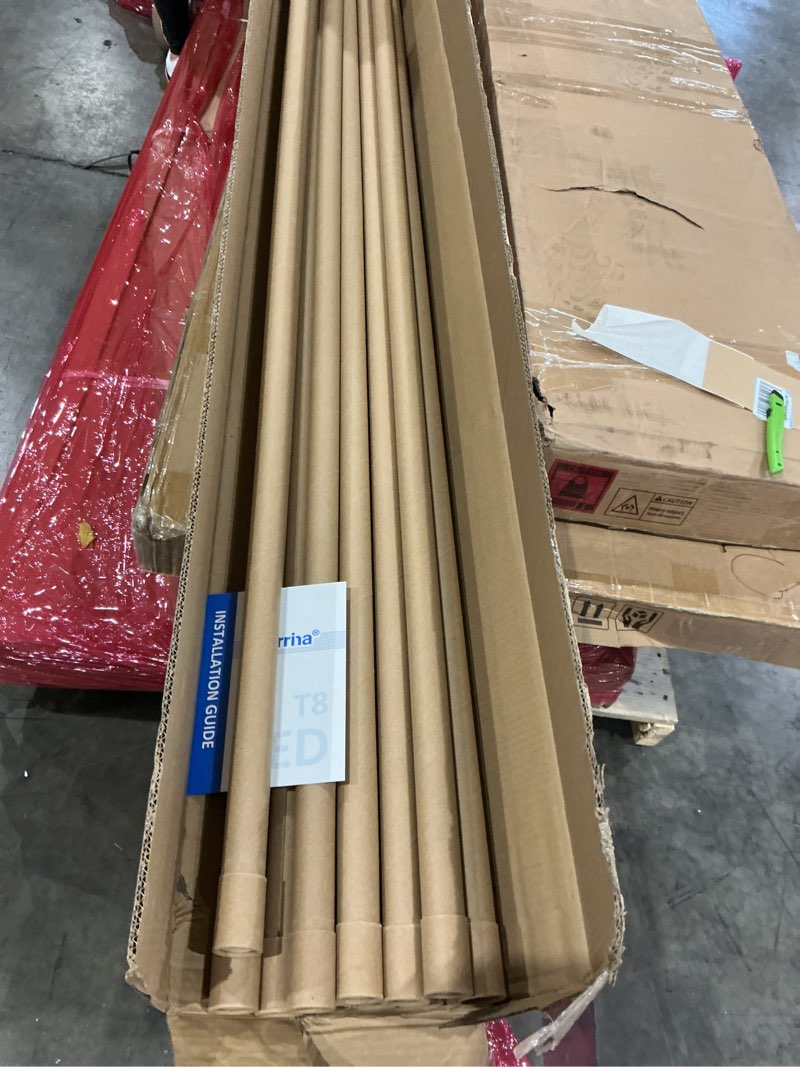 Condition photo showing Good Condition for barrina 8 foot led bulbs, 44w 5500lm 6500k, super bright, t8 t10 t12 led tube lights, fa8 single pin led lights, clear cover, 8 foot led bulbs to replace fluorescent light bulbs (pack of 12) 6500k 8ft-12 packs