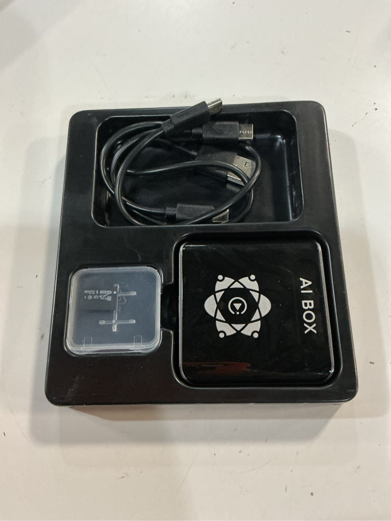 Condition photo showing As Is for ai box for factory wired carplay, wireless carplay & android auto adapter with netflix, youtube & tiktok, full android car video box with 4g lte, gps, dual bluetooth and dual-band wifi black