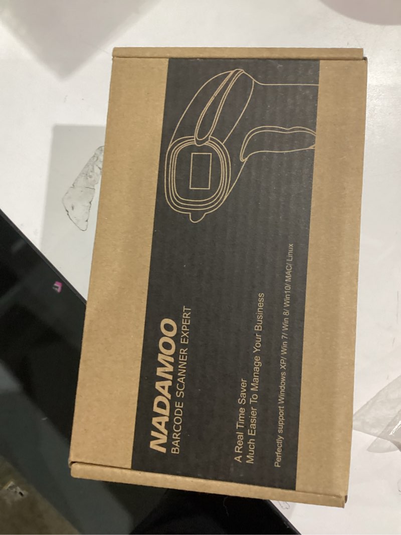 Condition photo showing Good Condition for NADAMOO Wireless Barcode Scanner 328 Feet Transmission Distance USB Cordless 1D Laser Automatic Barcode Reader Handhold Bar Code Scanner with USB Receiver for Store, Supermarket, Warehouse Gray