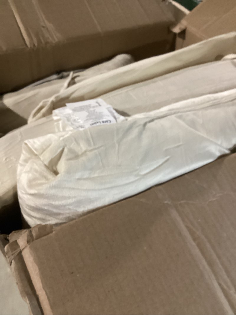 Condition photo showing Good Condition for item similar to photo) summsun patio chair cushions set of 4, faux linen outdoor furniture cushions, water resistant backrest and deep seat cushion set with ties, removable cover, non-slip bottom, 24 x 24 inch, beige beige 4p/24*24 + 24*22 inch