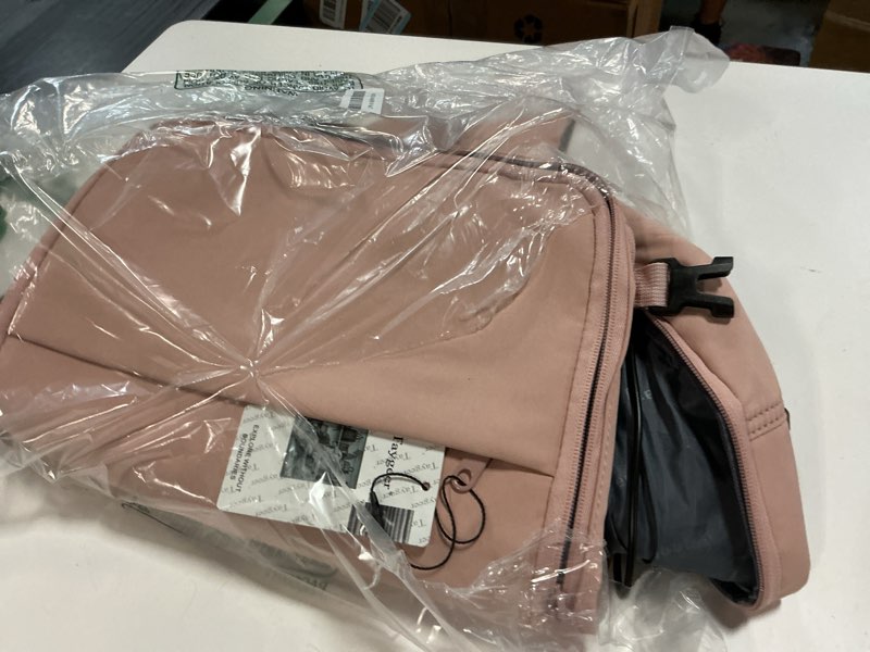 Condition photo showing As Is for taygeer travel backpack for women, carry on backpack with usb charging port & shoe pouch, tsa 15.6inch laptop mochila flight approved, nurse bag casual daypack for weekender business hiking, pink large amourpink