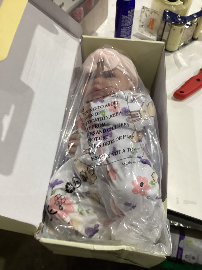 Condition photo showing New/Like New for BABESIDE Reborn Baby Dolls - 20-inch Cute Soft Vinyl Realistic Baby Doll Real Life Baby Dolls with Complete Accessories Perfect for Cuddling, Playtime, and Gift Giving Pink