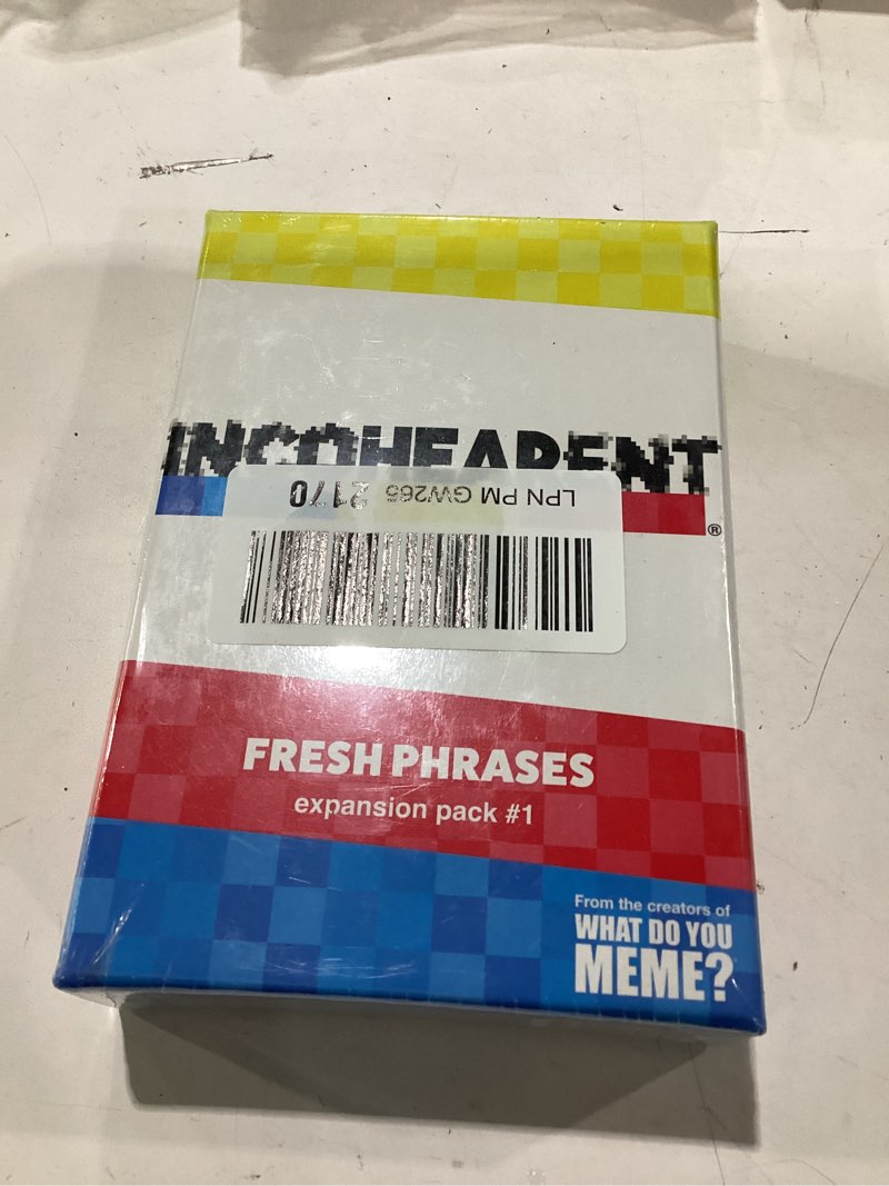 Condition photo showing New/Like New for what do you meme? incohearent fresh phrases expansion pack - designed to be added to incohearent core game expansion pack #1