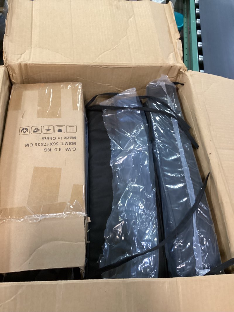 Condition photo showing Good Condition for 2 pieces high back patio chair cushions, fade resistant outdoor rocking chair cushions, office chair back support cushion (black, seat (21''x21''x3'')+backrest (21''x28''x3'')) black seat (21''x21''x3'')+backrest (21''x28''x3'')