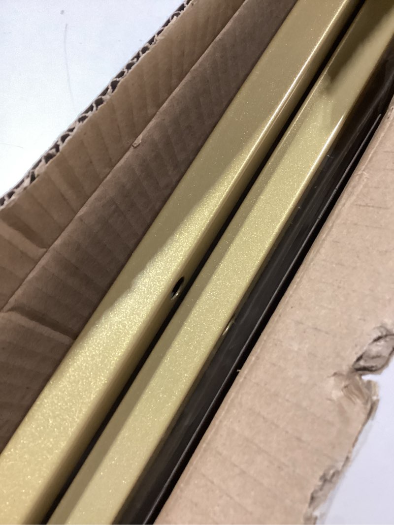 Condition photo showing Good Condition for Yusong Small Narrow Side Table for Small Spaces, 17.7" W Slim End Table Magazine Table Nighstand with Storage Holder, Accent Skinny Snack Couch Bedside Table, Gold White, Complete Iron Pipes White 17.7" W