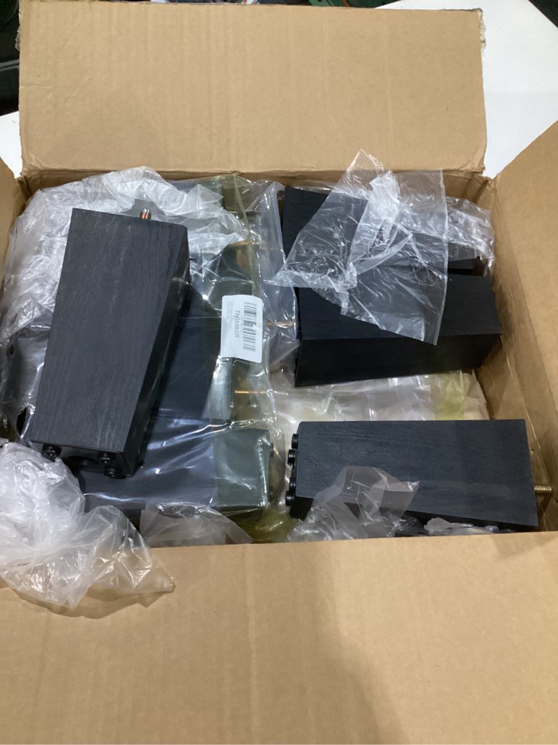 Condition photo showing Good Condition for TURSTIN 8 Pack 5.7 Inch Furniture Legs Plastic Sofa Couch Legs Square Tapered Feet Sofa Legs with M8 T-Nuts Screws for Legs Sofas Chairs Cabinets Dressers Beds, Black 5.7 Inches 8