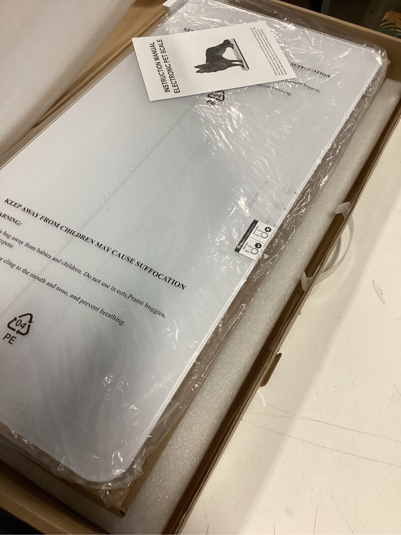 Condition photo showing Good Condition for Digital Pet Scale for Dogs and Cats,Dog Scale,Max 220lbs,Rechargeable Version, 3 Weighing Modes lbs,kg,st,Precision 10g, 27.16X 12.99 Inches 27*13in