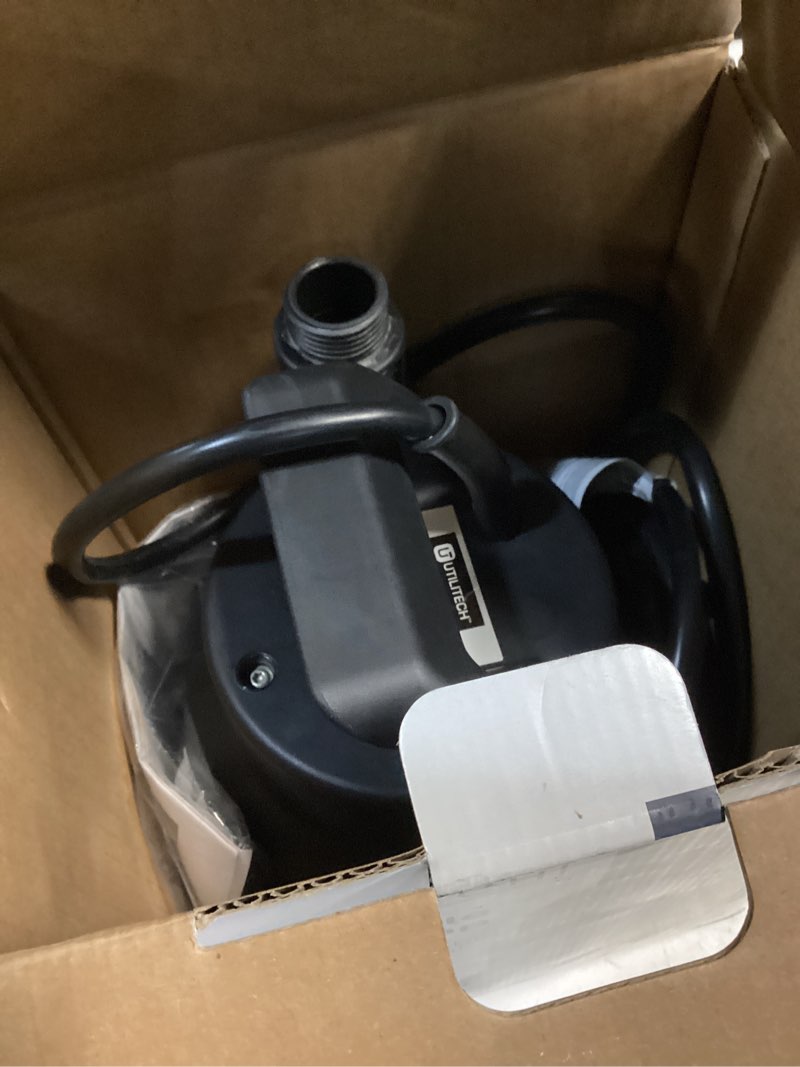 Condition photo showing As Is for utilitech 1/6-hp 115-volt 25-gpm thermoplastic submersible utility pump