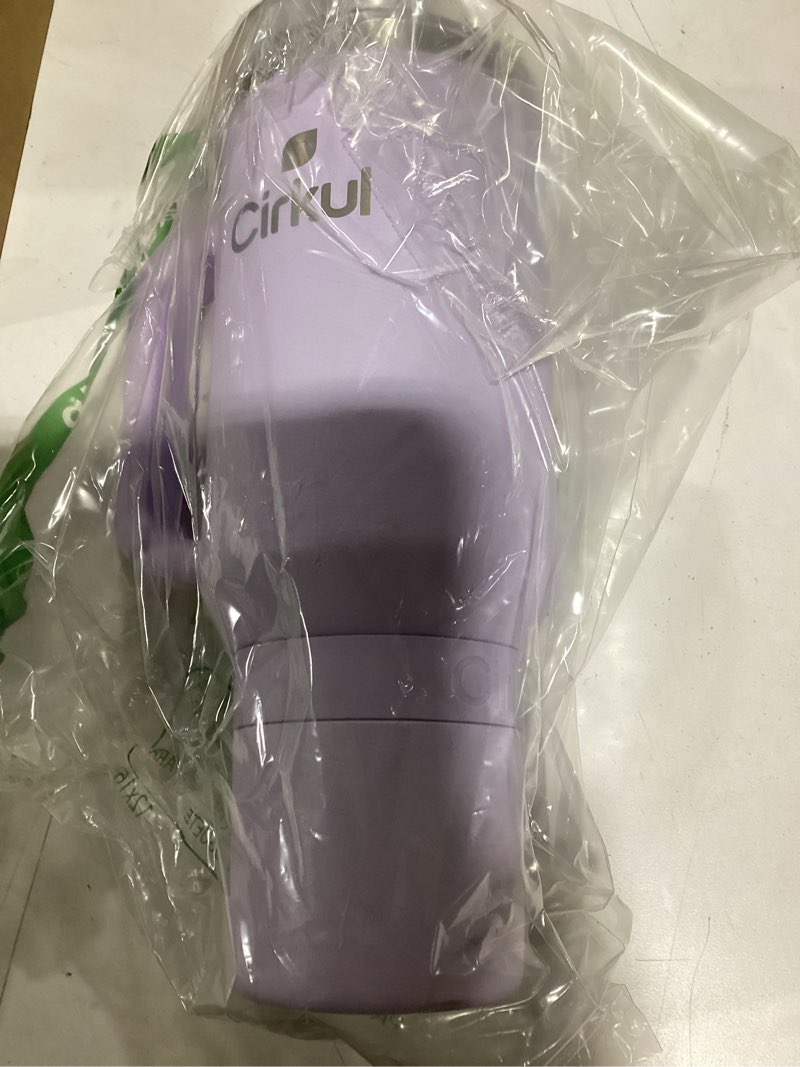 Condition photo showing New/Like New for Cirkul 40oz. Lilac Stainless Steel Tumbler with Handle, All-Day StrawSip™, Double-Wall Insulated