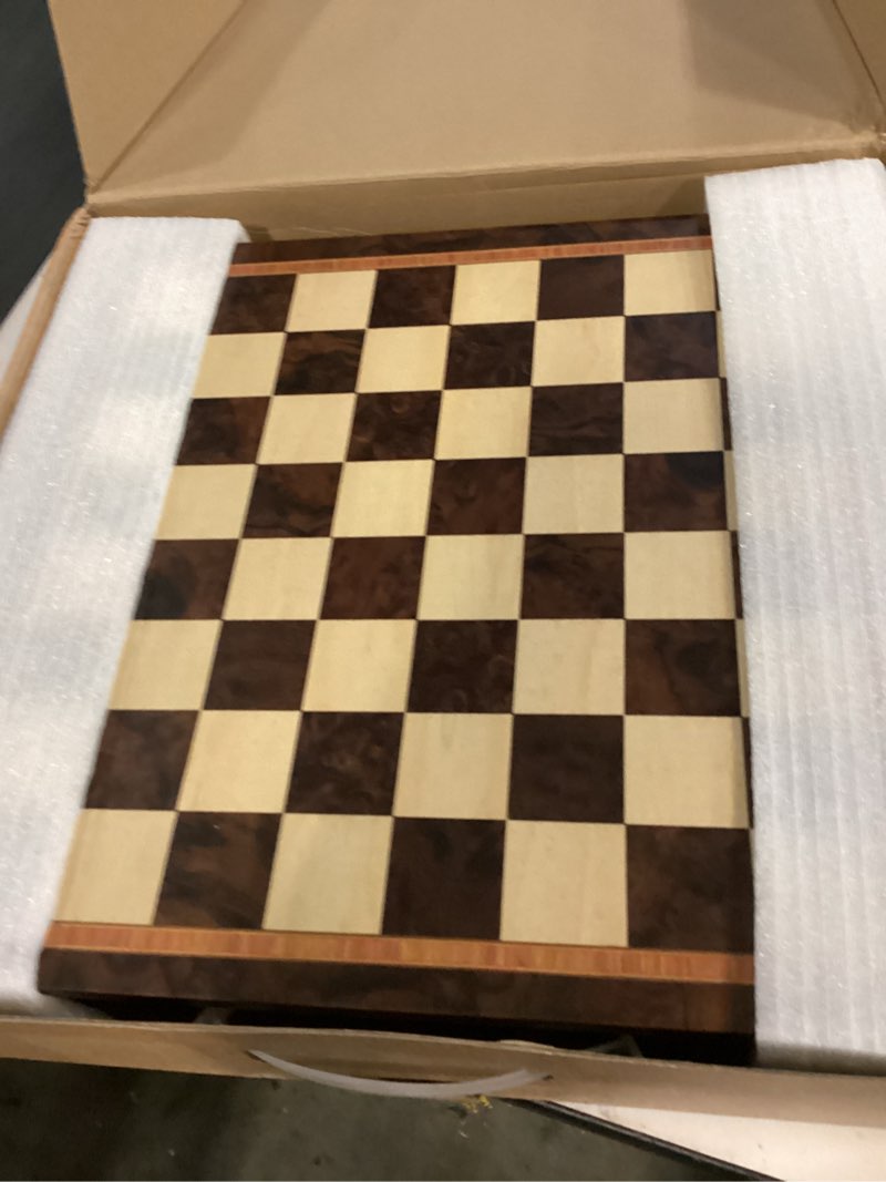 Condition photo showing Good Condition for Peradix Magnetic Chess Set with 2 Built-in Storage Drawers, 15'' Wooden Strategy Board Games, 2 Extra Queens, Luxury Magnet Chess Game for Adults, Kids and Family Game Night, Gift Package 15 Inches