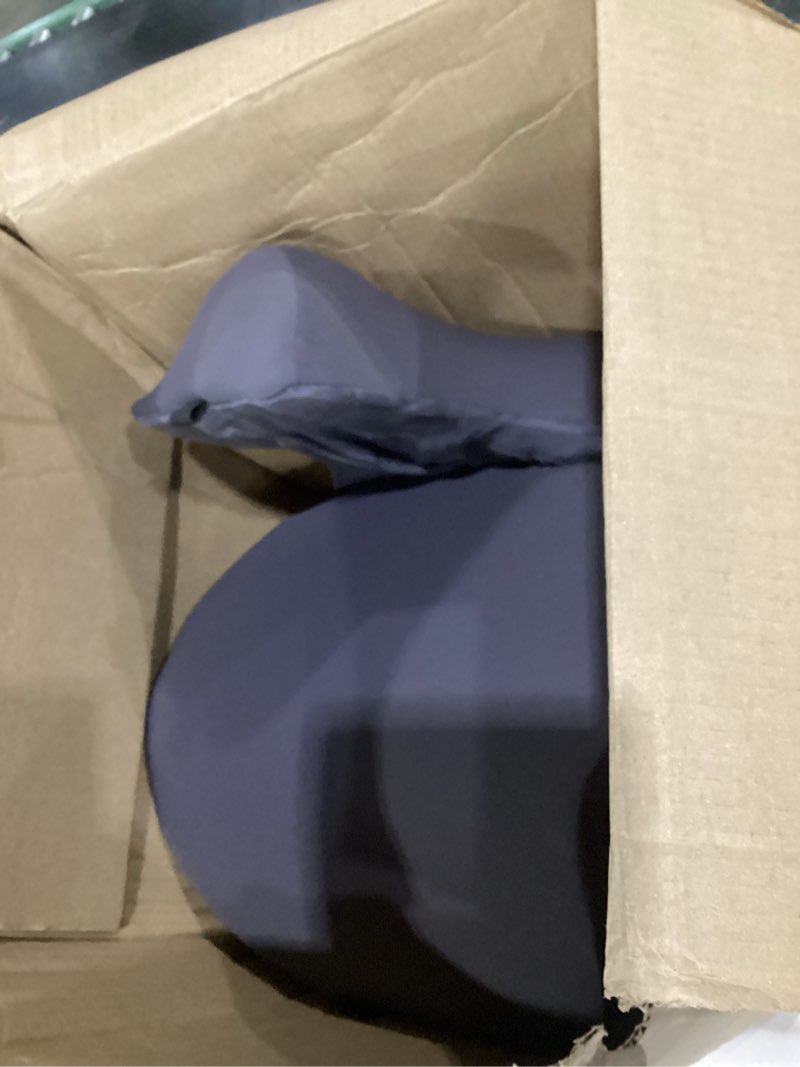Condition photo showing As Is for car headrest & lumbar support cushion ergonomic car seat neck back rest pillows orthopedic memory foam head rest and lower lumbar support pillow set backrest driving seat office chair support (grey)