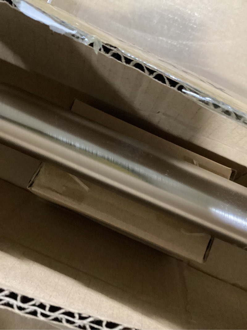 Condition photo showing Good Condition for heavy duty curtain rods,1 1/4" large diameter premium nonadjustable curtain rod,54in/4.5ft custom window treatment rods with durable aluminum brackets and end caps,brushed nickel finish brushed nickel 54in/4.5ft