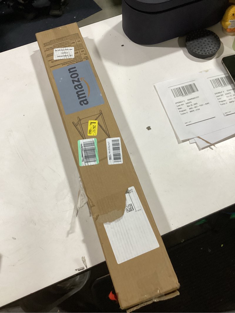 Condition photo showing Good Condition for Baby Clothing Rack for Baby Shower Pets Dolls, Baby Clothes Rack with Storage Shelf & Double Rods, Toddler Clothes Rack, Mini Closet Baby Shower Rack (White)