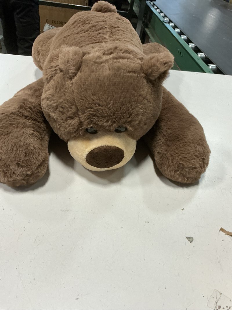 Condition photo showing Good Condition for Fiosnow Weighted Stuffed Animals for Adults Brown Bear 3.5lbs 24" Weighted Plush Animals for Kids Throw Pillow Hugging Toys