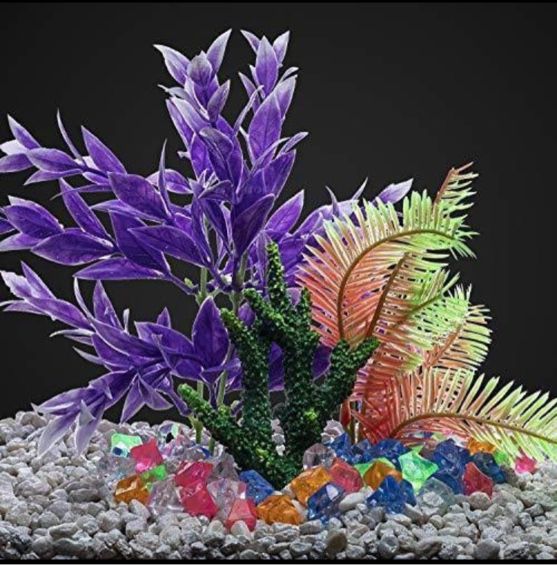 glofish accessories plants - aquarium decorations - fish tank plants for all tank sizes (. 6 pieces) 