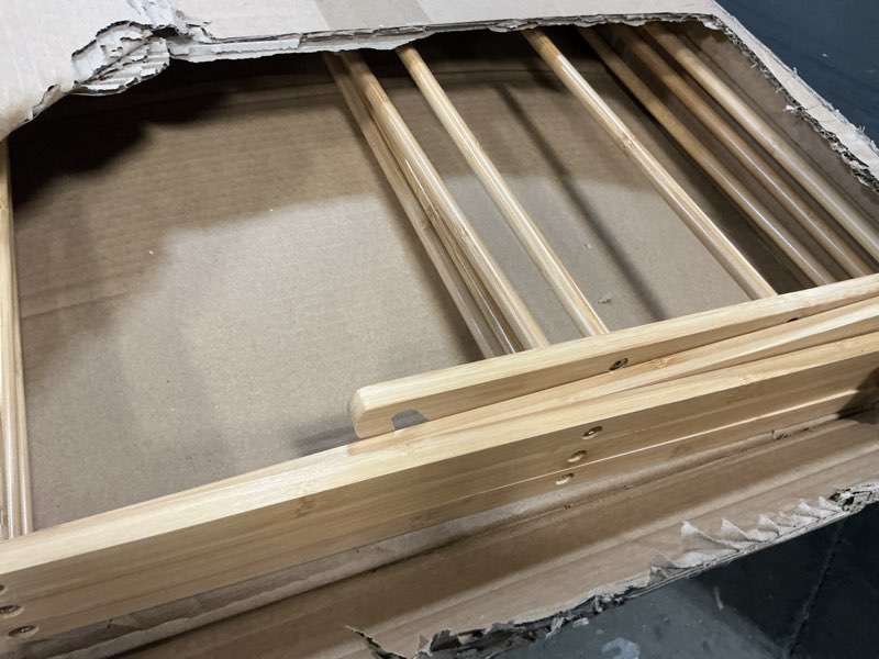 Condition photo showing Good Condition for honey-can-do collapsible bamboo drying rack – sturdy & foldable laundry drying rack, space-saving & portable clothes rack for air-drying clothes, towels, blankets & delicates, indoor & outdoor use.