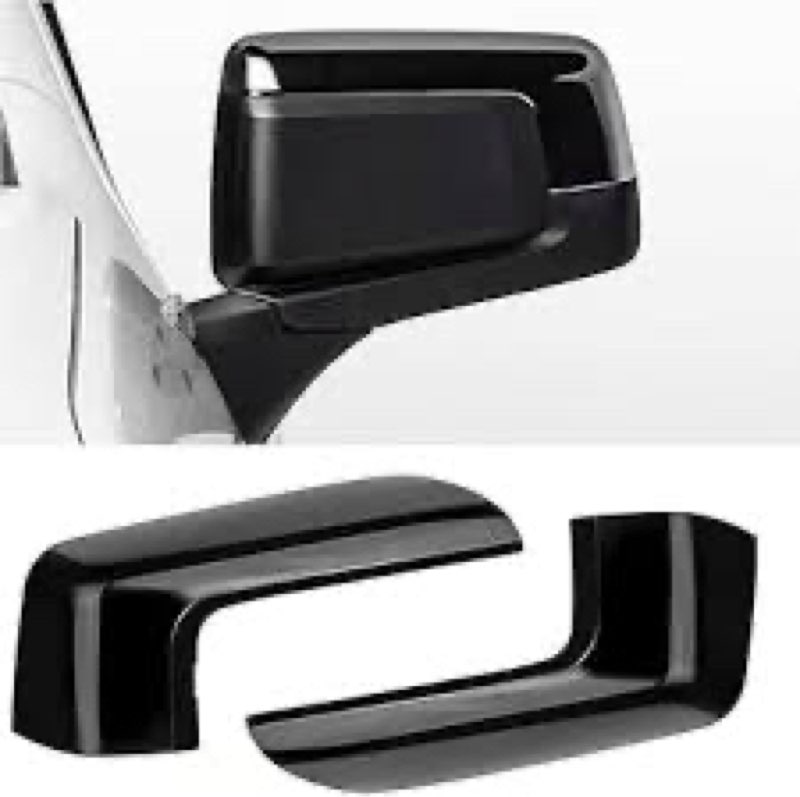 MAXDOM Side Mirror Cap Compatible with Chevy Silverado 1500 & GMC Sierra 1500 (Gloss Black, Silverad