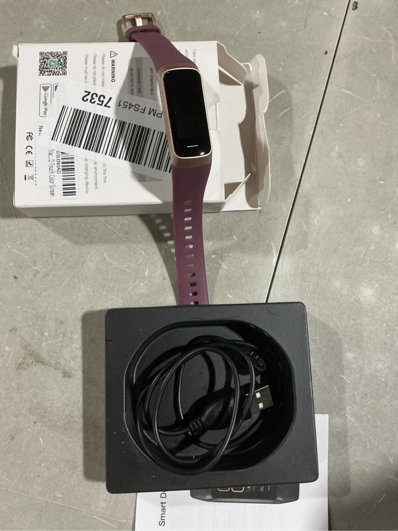 Condition photo showing Good Condition for fitness tracker with 24/7 heart rate, blood oxygen blood pressure sleep monitor, activity trackers 5 atm waterproof,step calorie counter pedometer health smart watch for women men bordeaux