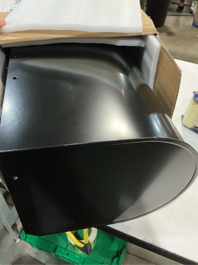 Condition photo showing Good Condition for large mailboxes for outside, black galvanized steel post mount mailboxes, rust-resistant large capacity metal mail boxes for house outside, 22 x 10.7 x 8.9 inches