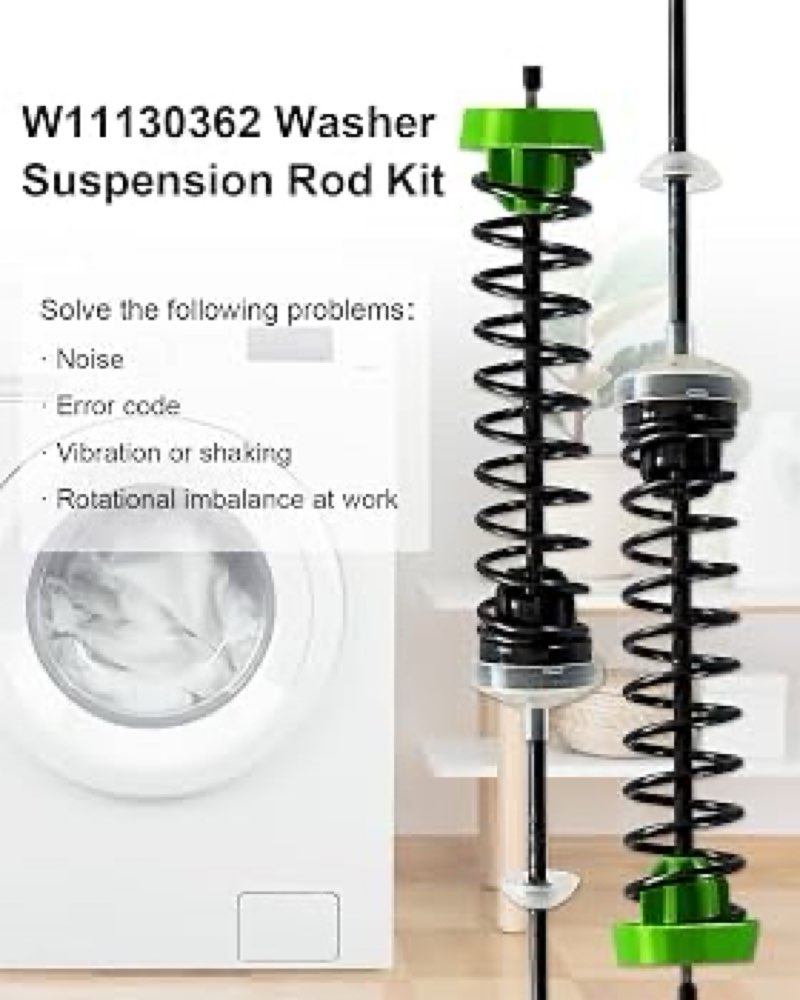 w11130362 washer suspension rod kit compatible with whirlpool crosley maytag washing machines, w10594080 w10735786 w10748956