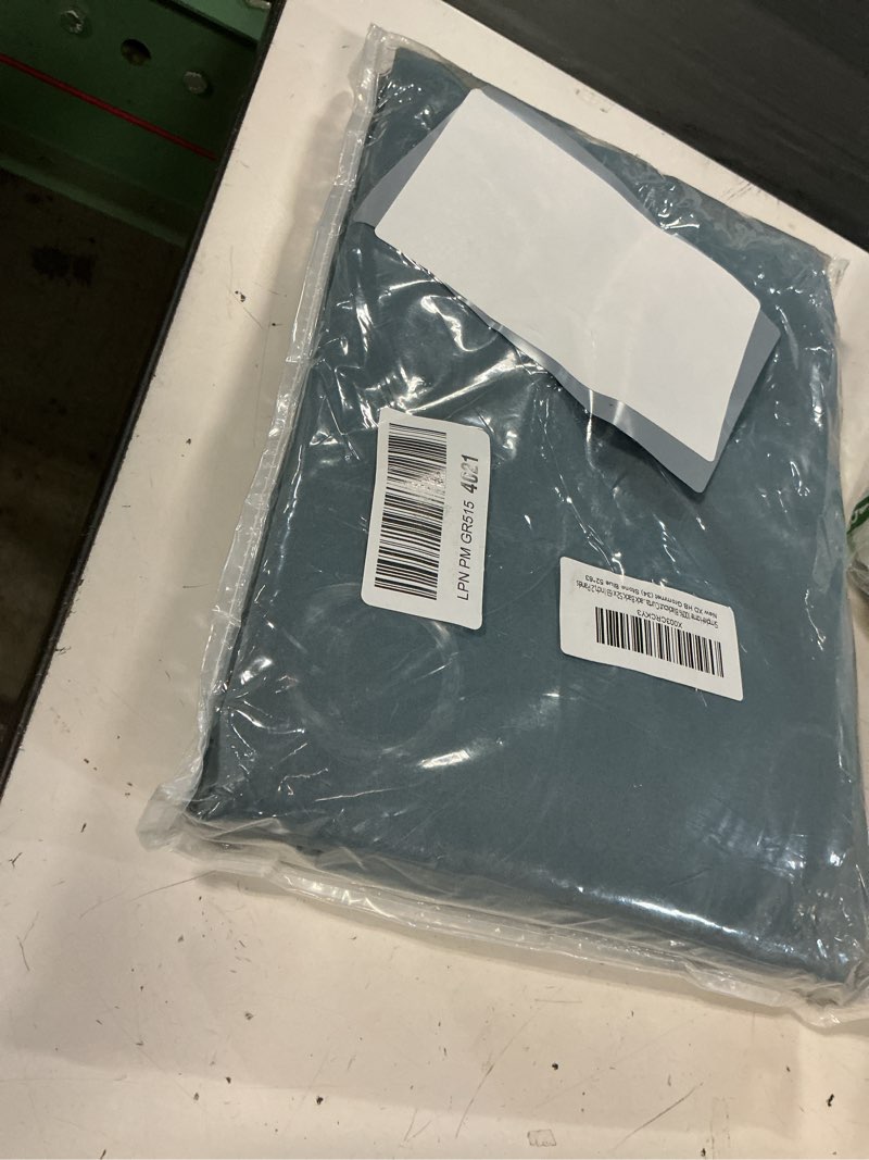 Condition photo showing Good Condition for simplehome 100% blackout curtains for bedroom,thermal insulated grommet window drapes room darkening stone blue curtains for living room with black back,52 x 63 inch,2 panels 52"w x 63"l (pack of 2) stone blue