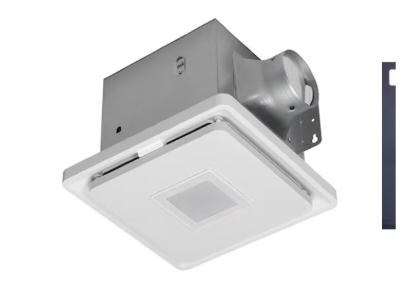 homewerks 1.5-sone 110-cfm white decorative lighted bluetooth compatibility bathroom fan