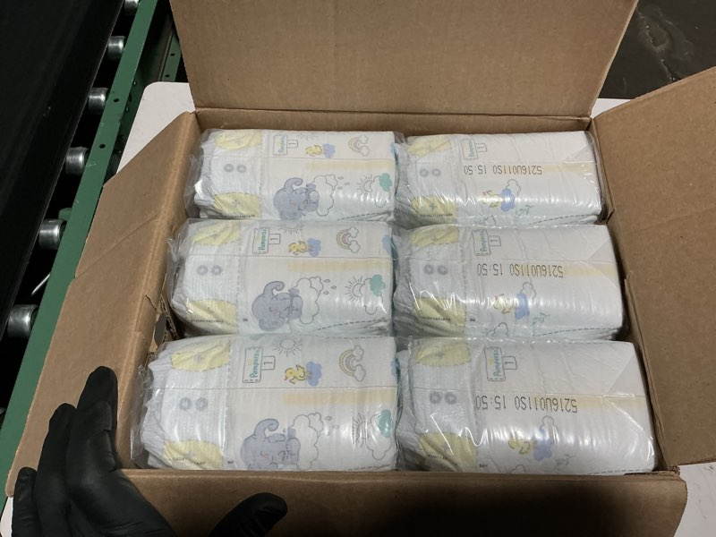 Condition photo showing New/Like New for pampers swaddlers diapers, size 1 (8-14 lbs), 198 count, absorbent, keeps baby dry and comfortable, skin safe disposable baby diaper (packaging may vary) size 1 198