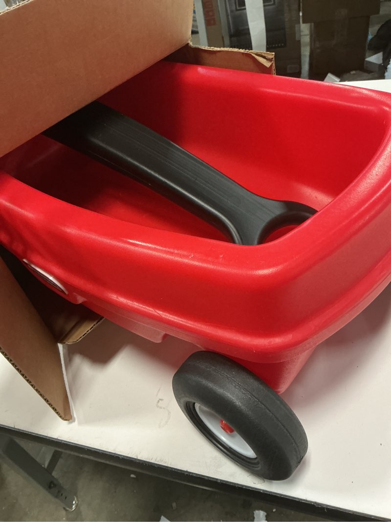 Condition photo showing Good Condition for Little Tikes Lil' Wagon – Red And Black, Indoor and Outdoor Play, Easy Assembly, Made Of Tough Plastic Inside and Out, Handle Folds For Easy Storage | Kids 18