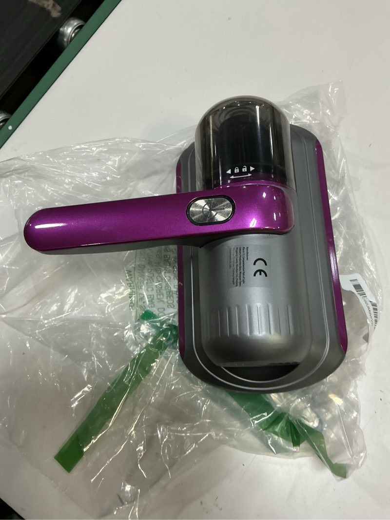 Condition photo showing As Is for pato mattress vacuum cleaner, wireless handheld bed vacuum cleaner with uv-c light, hepa filter and ultrasonic vibration, 12kpa, suitable for beds, sofas, car seats, carpets (purple)