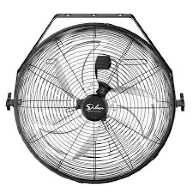 Simple Deluxe 18 Inch Industrial Wall Mount Fan, 3 Speed Commercial Ventilation Metal Fan for Wareho