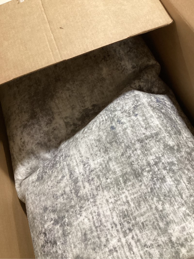 Condition photo showing Good Condition for Shilucheng 8x10 Area Rug for Living Room Clearance, Machine Washable Non-Slip Neutral Modern Abstract Indoor Rugs, Soft Rug for Bedroom Under Bed,Dining Room, Home Office Decor Carpet (Gray/Blue) Gray/Blue 8'x10'