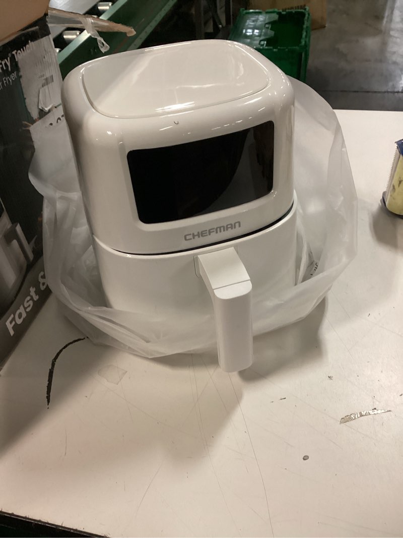 Condition photo showing Good Condition for CHEFMAN 2 Qt Mini Air Fryer – Digital Space-Saving Compact Air Fryer with Nonstick and Dishwasher Safe Basket, Quick & Easy Meals in Minutes, Features Digital Timer and Shake Reminder – White 2 Quart White